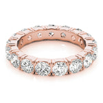14K Rose Gold Round Diamond Wedding Ring