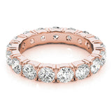 14K Rose Gold Round Diamond Wedding Ring