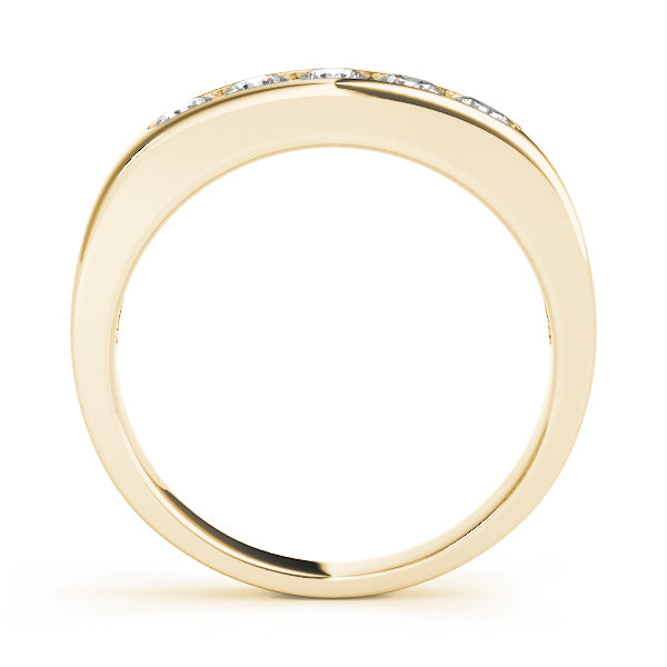 18K Yellow Gold 5-Stone Diamond Wedding Ring