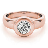 14K Rose Gold 1 CT Diamond Engagement Ring