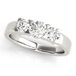 Round Diamond Three Stone Engagement Ring