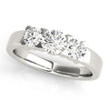 Round Diamond Three Stone Engagement Ring