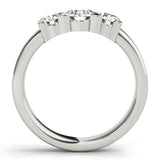 Round Diamond Three Stone Engagement Ring