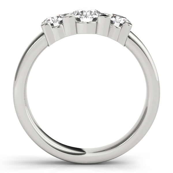 Platinum 1 ct Diamond Three-Stone Engagement Ring