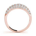 1 CT Rose Gold Pave Diamond Wedding Band
