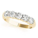 14K Yellow Gold 5-Stone Diamond Wedding Ring