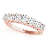 14K Rose Gold Diamond Wedding Band - 1 CTW