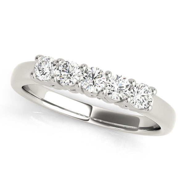 18K White Gold 1/2 ct Diamond Wedding Band