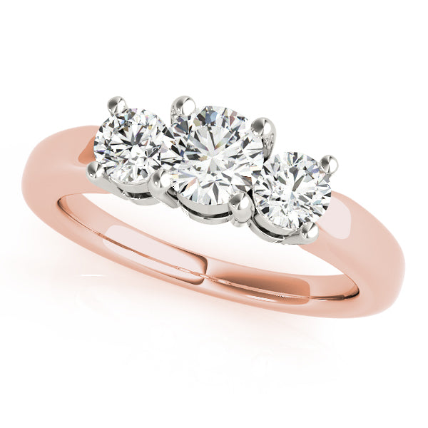 14K Rose Gold 2 ctw Round Diamond Engagement Ring