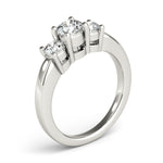1 CT Round Diamond Three Stone Engagement Ring