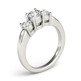 Round Diamond Three Stone Engagement Ring
