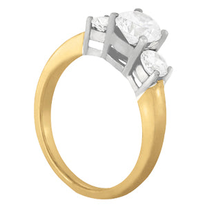 18K White Gold 3/4 CT Round Diamond Engagement Ring