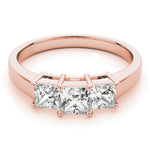 Rose Gold 1.12 CT Square Diamond Engagement Ring