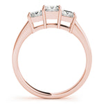 Rose Gold 1.12 CT Square Diamond Engagement Ring