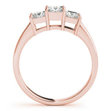 Rose Gold 1.12 CT Square Diamond Engagement Ring