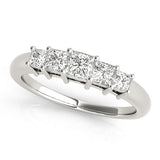 14K Gold Square Diamond Wedding Ring