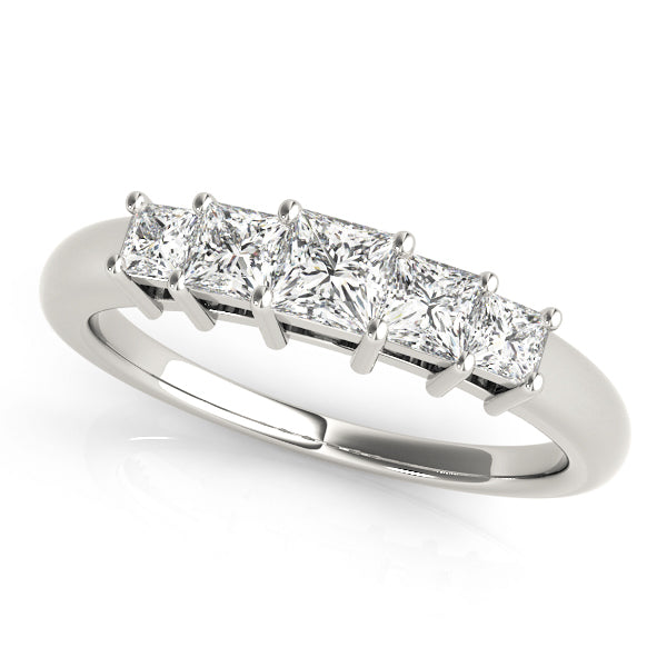 14K Gold Square Diamond Wedding Ring