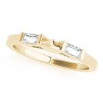 18K Yellow Gold Diamond Wedding Band, Baguette Cut