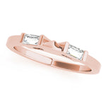 Rose Gold Baguette Diamond Wedding Band