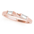 14K Rose Gold Baguette Diamond Wedding Ring