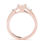 Rose Gold Baguette Diamond Wedding Band