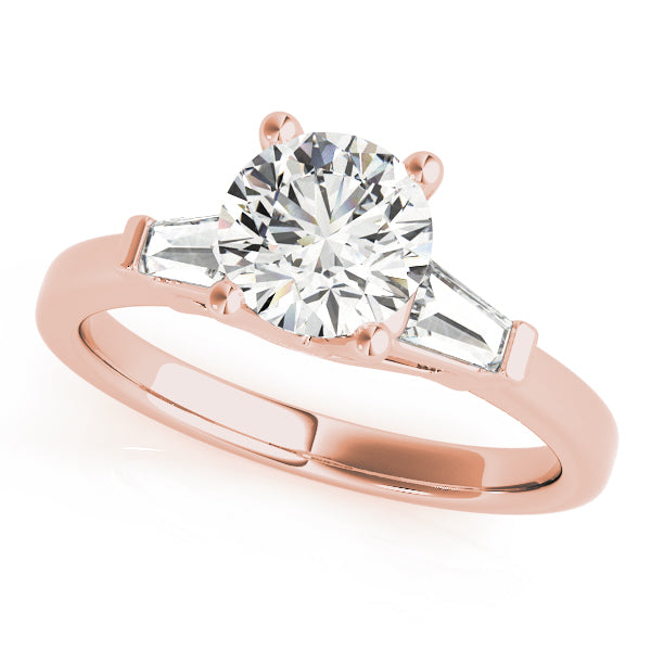 18K Rose Gold 1 ct Diamond Engagement Ring