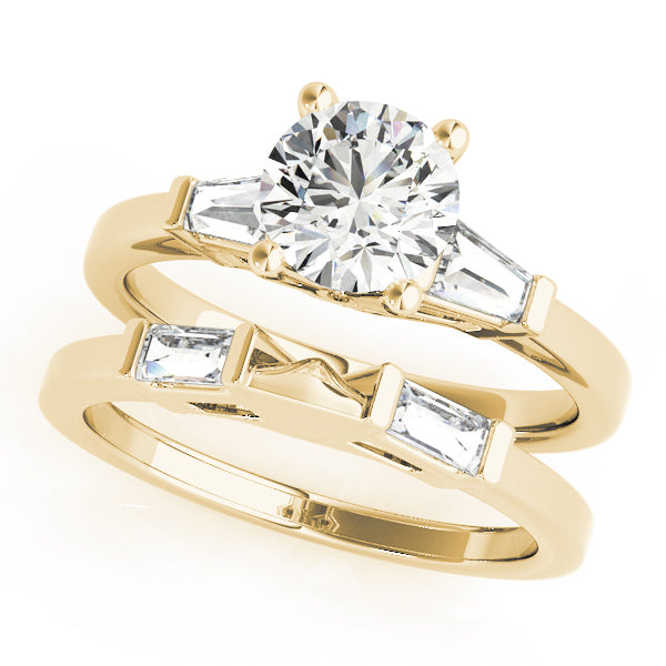 14K Yellow Gold Diamond Engagement Ring 0.7 ctw