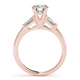 14K Rose Gold Diamond Engagement Ring 0.7 ctw