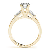 14K Yellow Gold Round Diamond Engagement Ring