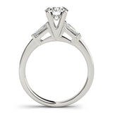 Round Diamond Engagement Ring with Baguettes
