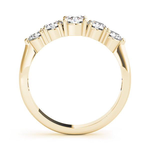 18K Yellow Gold Diamond Wedding Band 1 ctw