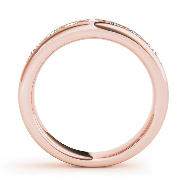 18K Rose Gold 7-Stone Diamond Wedding Ring