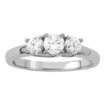 1 CT Round Diamond Three Stone Engagement Ring