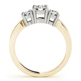 14K Yellow Gold 1 CT Round Diamond Engagement Ring