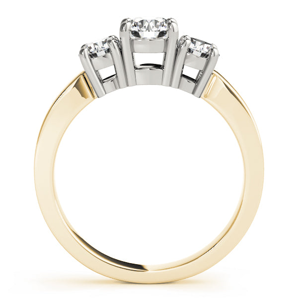 14K Yellow Gold 1 CT Round Diamond Engagement Ring