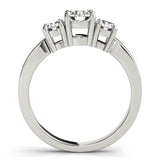 1 CT Round Diamond Three Stone Engagement Ring