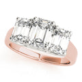 Rose Gold 0.50 ct Emerald Diamond Engagement Ring