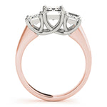 Rose Gold 0.50 ct Emerald Diamond Engagement Ring