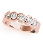 14K Rose Gold Diamond Wedding Ring