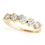 14K Yellow Gold 5-Stone Diamond Wedding Ring