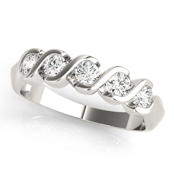 Multi-Diamond 14K Gold Wedding Ring