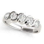 5-Stone Round Diamond Wedding Band