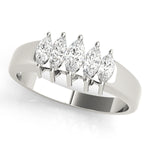 Marquise Diamond Multi-Stone Wedding Ring