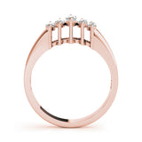 Rose Gold Marquise Diamond Wedding Ring 1.33ctw