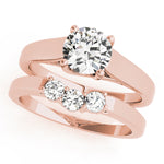 14K Rose Gold 1ct Round Diamond Solitaire Ring