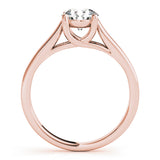 14K Rose Gold 1ct Round Diamond Solitaire Ring