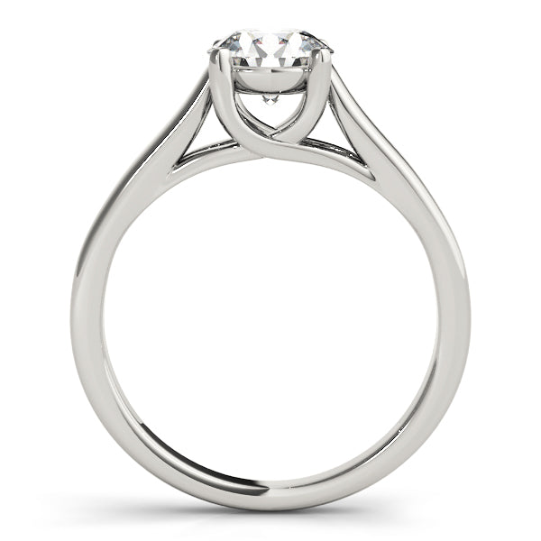 Platinum 1 CT Round Diamond Solitaire Engagement Ring