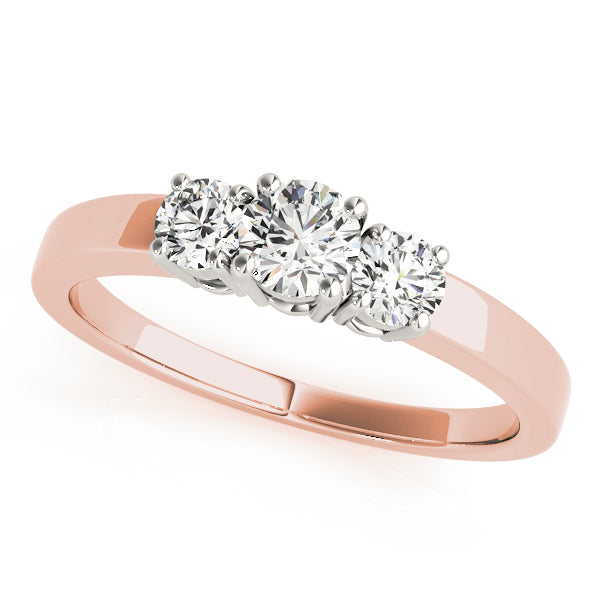 18K Rose Gold 0.5ctw Round Diamond Engagement Ring