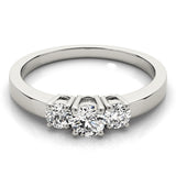 Round Diamond Three Stone Engagement Ring
