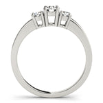 Round Diamond Three Stone Engagement Ring